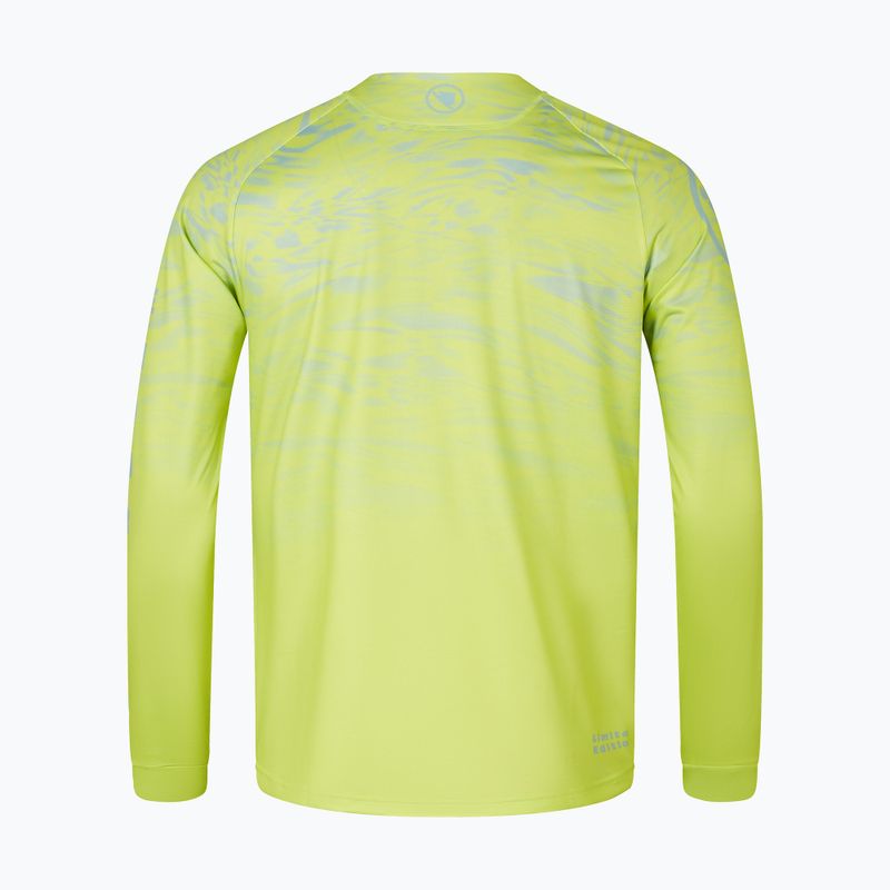 Men's cycling longsleeve Endura Marble Ltd Printed lime green 2