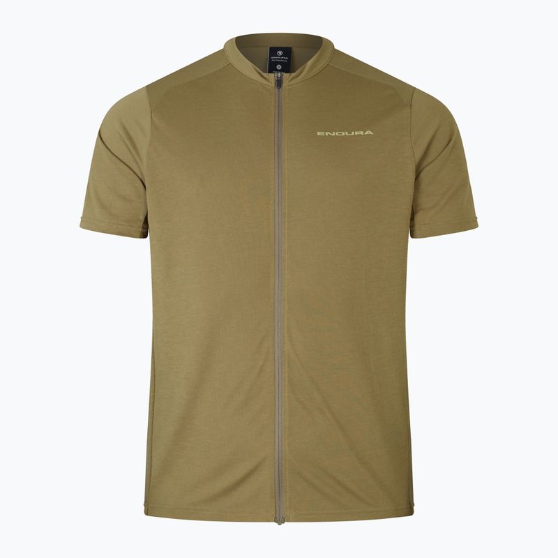 Men's cycling jersey Endura Loop Zipped tweed green
