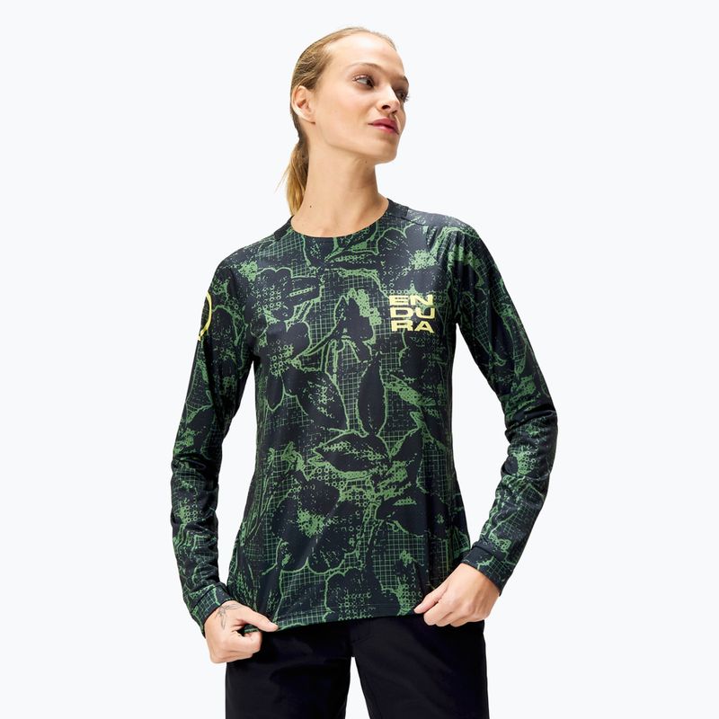 Women's cycling longsleeve Endura Floral Ltd W black
