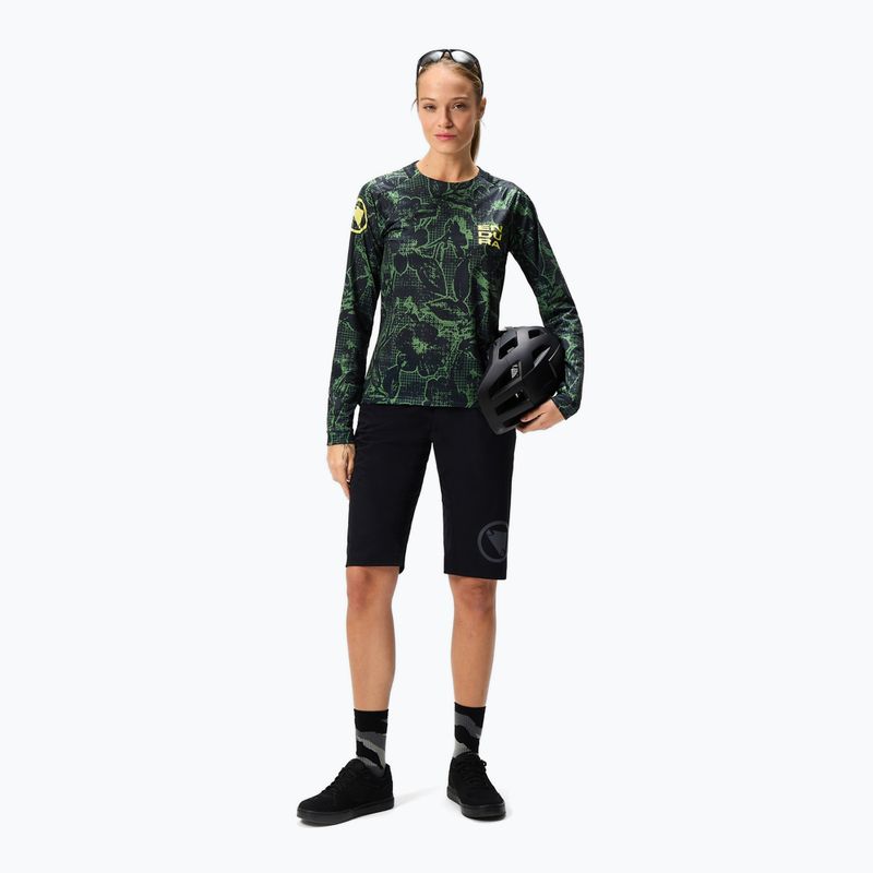 Women's cycling longsleeve Endura Floral Ltd W black 2