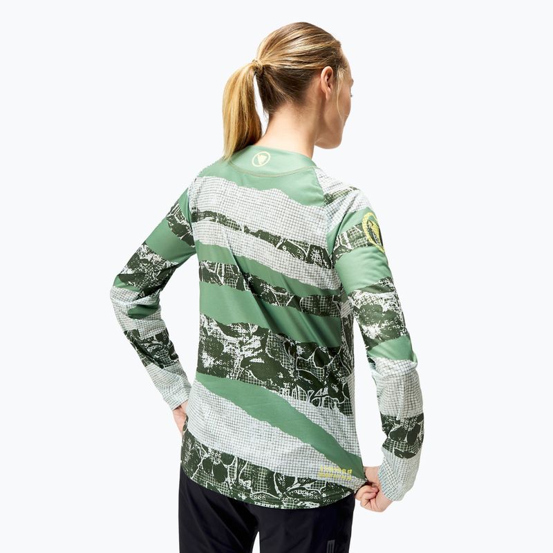 Women's cycling longsleeve Endura Patchwork Ltd W machair green 3