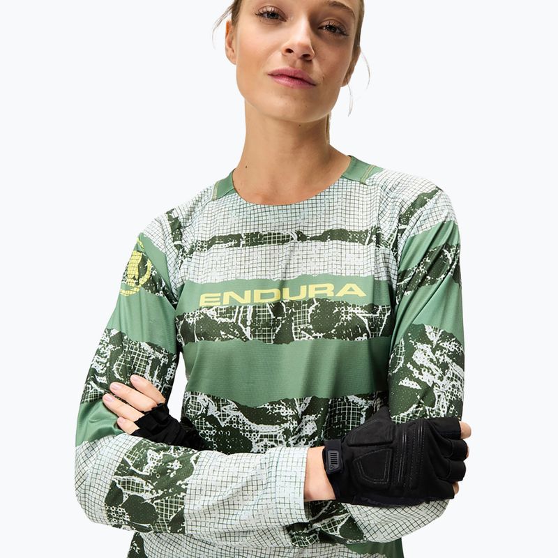 Women's cycling longsleeve Endura Patchwork Ltd W machair green 4