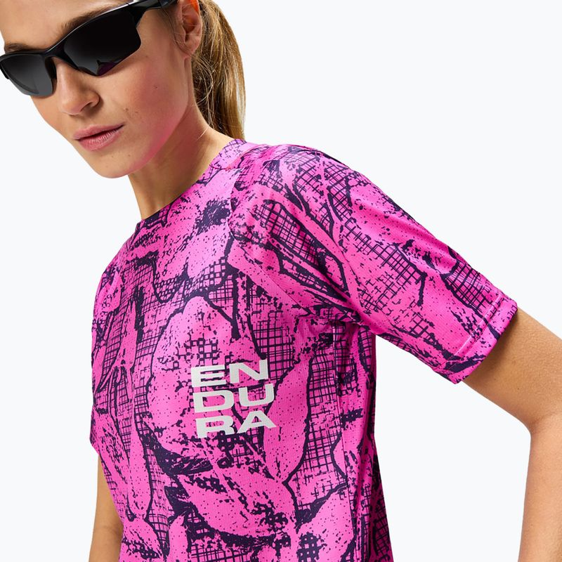 Women's cycling jersey Endura Grid Floral Ltd W pink pop 5