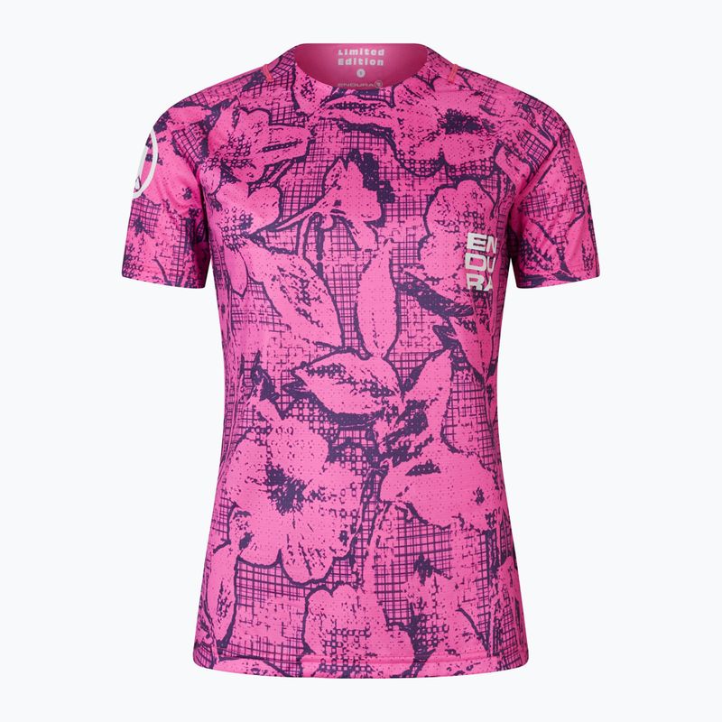 Women's cycling jersey Endura Grid Floral Ltd W pink pop 7