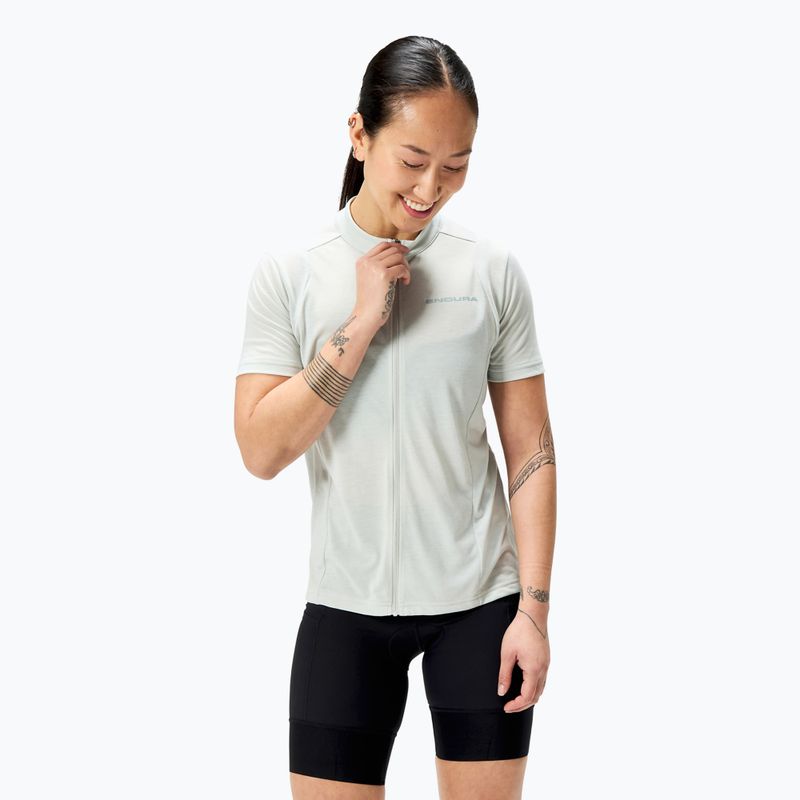 Women's cycling jersey Endura Loop Zipped mains grey