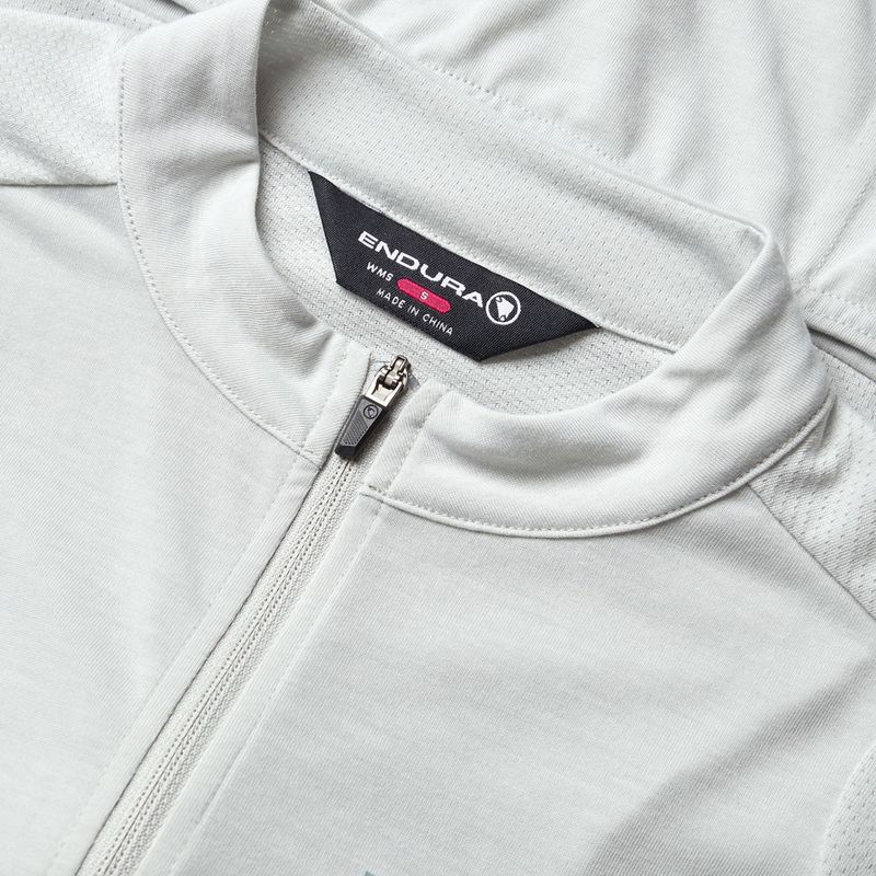 Women's cycling jersey Endura Loop Zipped mains grey 6
