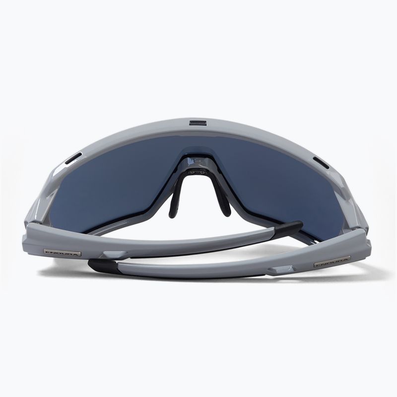 Endura Singletrack dreich grey/blue revo smoke/clear silver flash mirror sunglasses 3