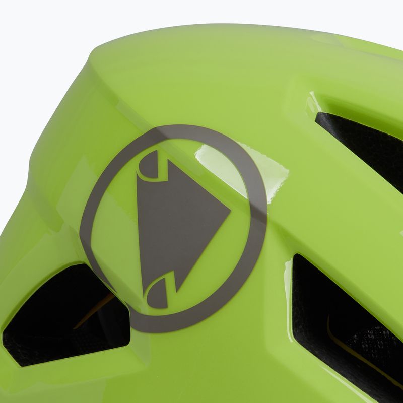 Endura Hummvee lime green bicycle helmet 2