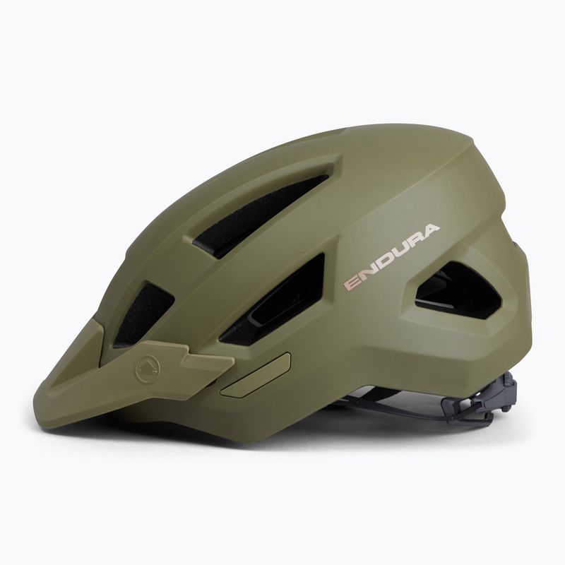 Endura Hummvee tweed green bike helmet 2