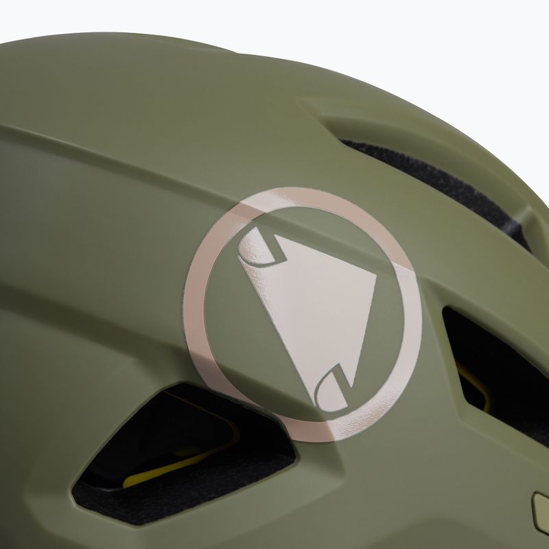 Endura Hummvee tweed green bike helmet 4