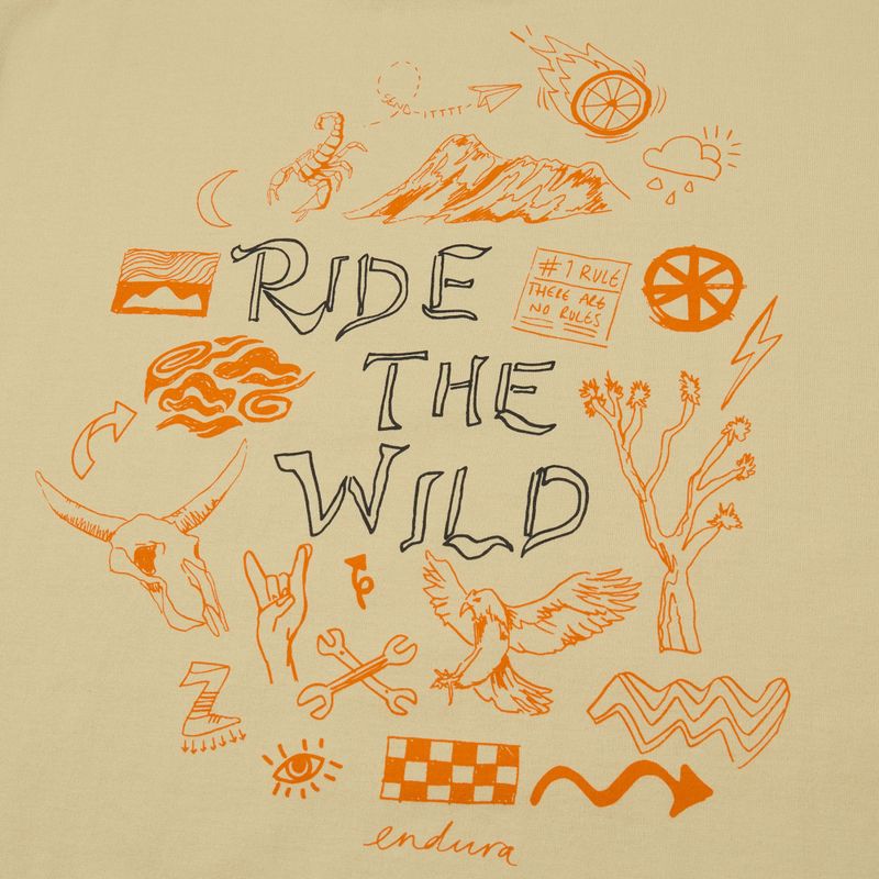 Cycling jersey Endura Ride The Wild Graphic light sand 4