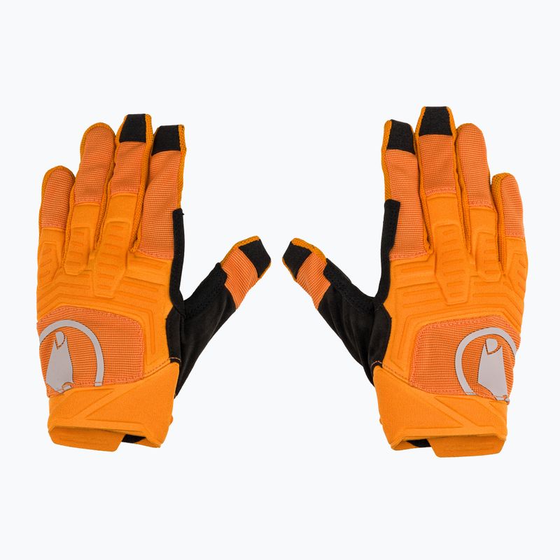 Men's cycling gloves Endura Singletrack II end orange 2
