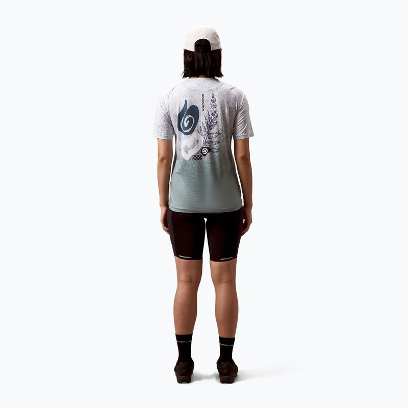 Women's cycling jersey Endura Singletrack Print W aero blue 3
