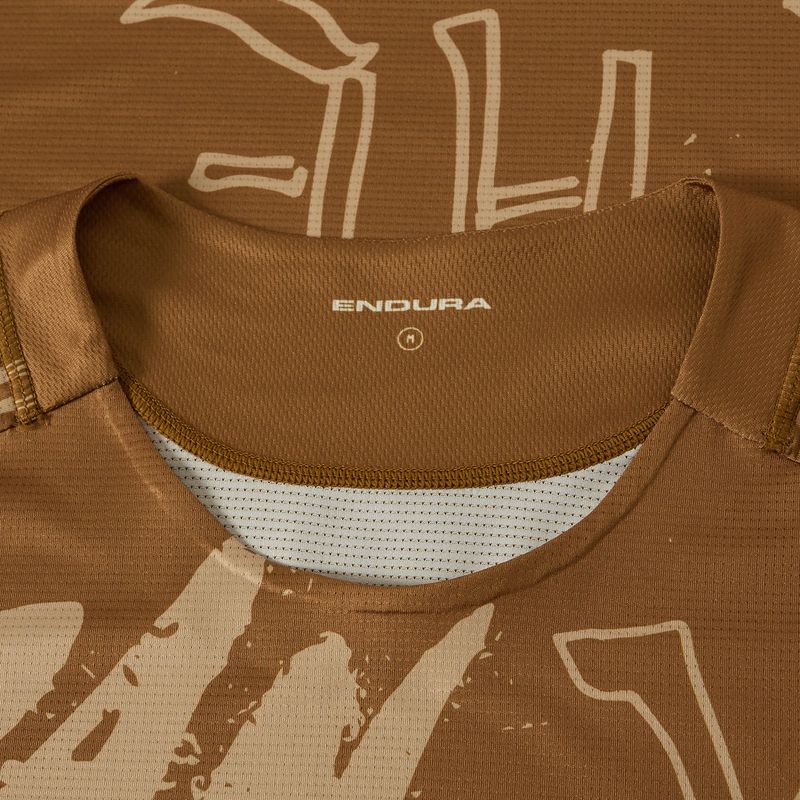 Men's cycling jersey Endura Singletrack Print trail bronze 3