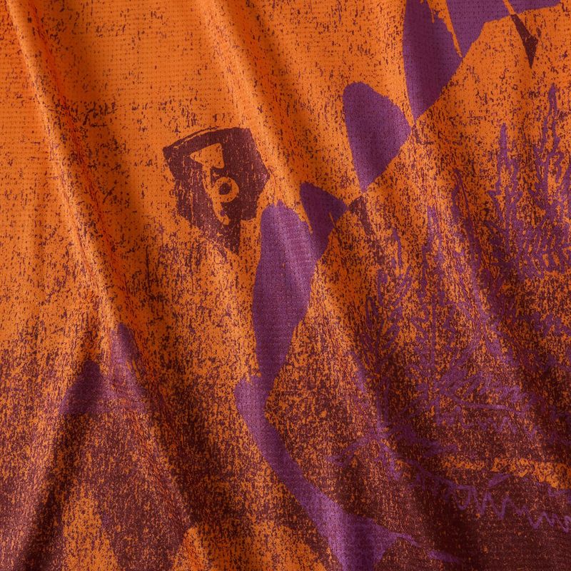 Men's cycling jersey Endura Singletrack Print end orange 4