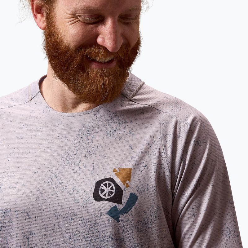 Men's cycling jersey Endura Singletrack Print titanium 5