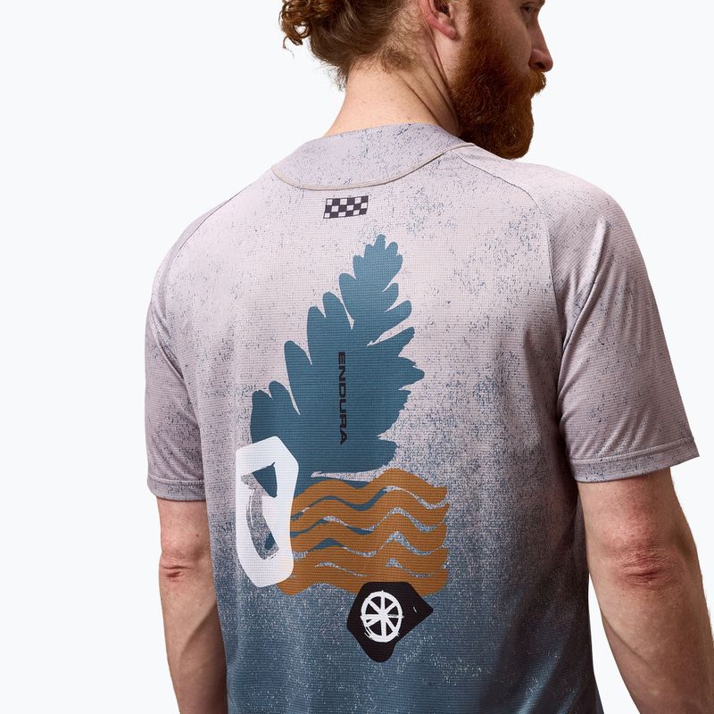 Men's cycling jersey Endura Singletrack Print titanium 6