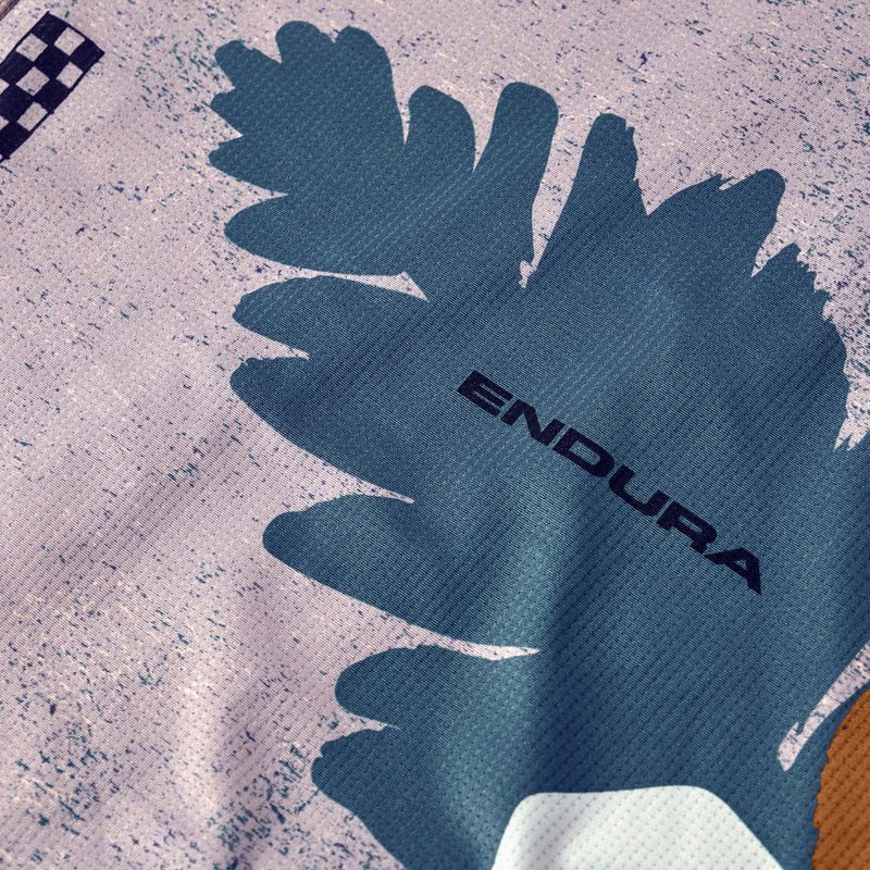 Men's cycling jersey Endura Singletrack Print titanium 9