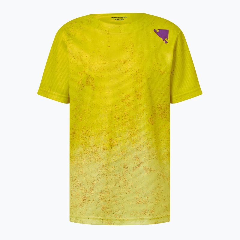 Children's cycling jersey Endura Singletrack Core Jr end citrus 2