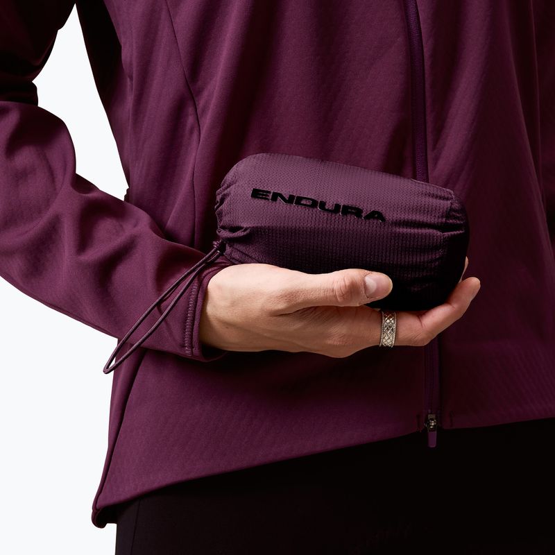 Women's cycling jacket Endura Alltrack Race Cape black cherry 7