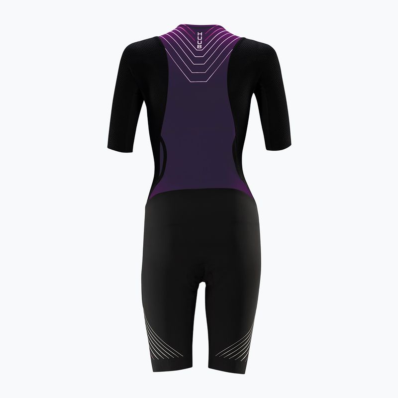 Women's cycling suit HUUB Pinnacle Tri Suit W black / grape 2