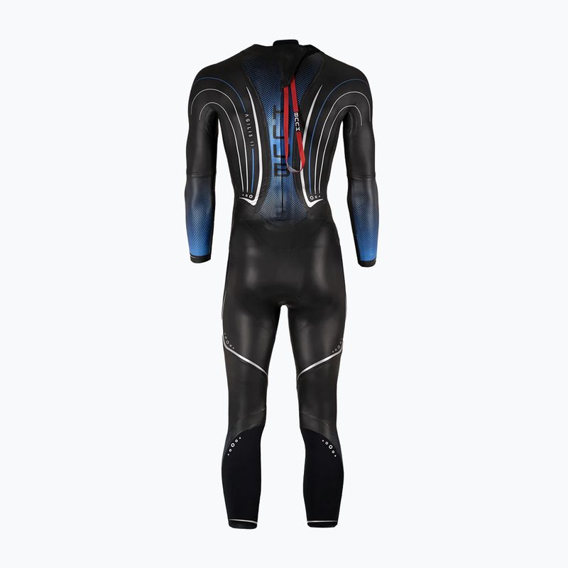 Men's triathlon wetsuit HUUB Agilis II Back Zip 3.5 metallic blue 2