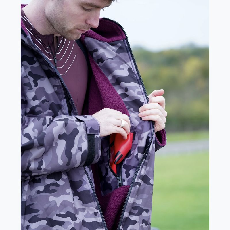 Coat HUUB Changing Robe black grey camo 4