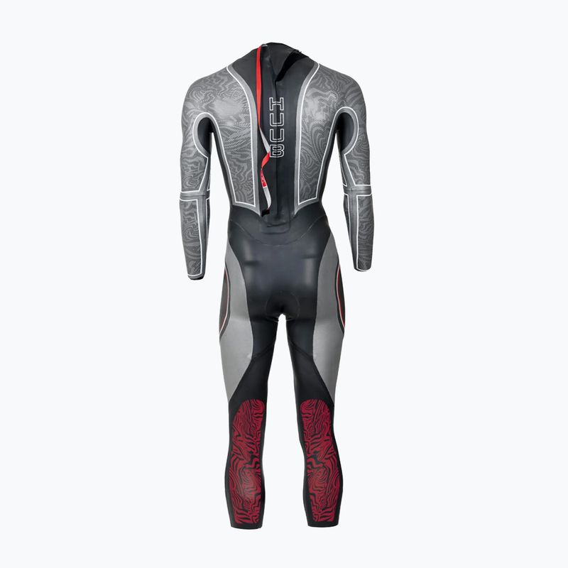 Men's triathlon wetsuit HUUB SUB7 3:5 black/grey 2