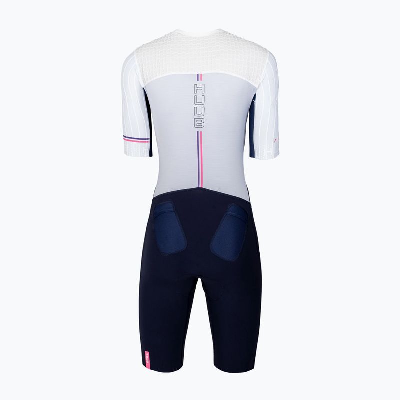 Women's triathlon suit HUUB Anemoi 3 SUB22 white/navy/pink 2
