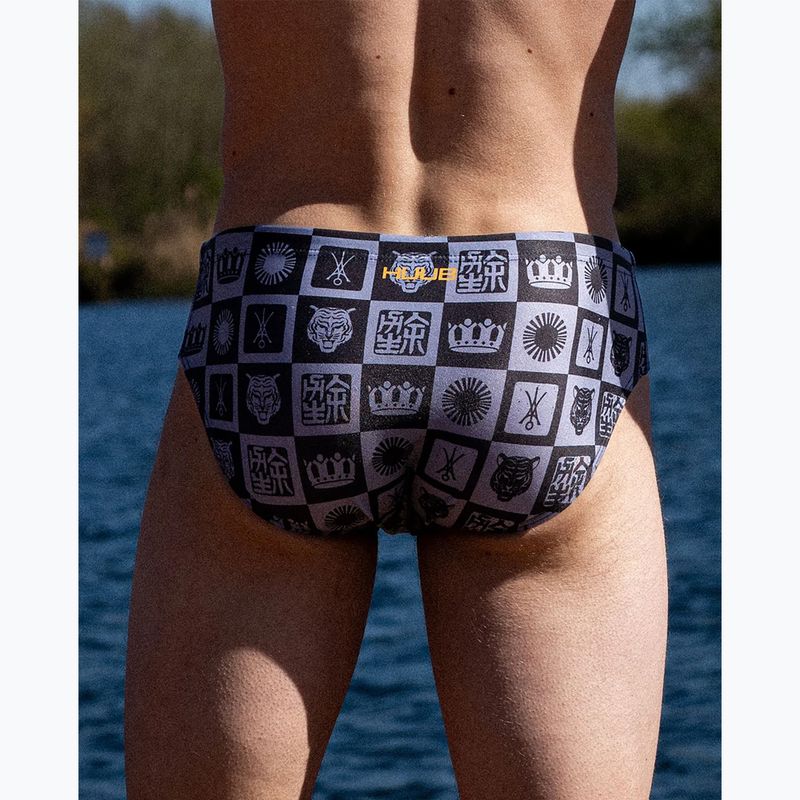 Men's swim briefs HUUB Trunk Yee gray/orange 5