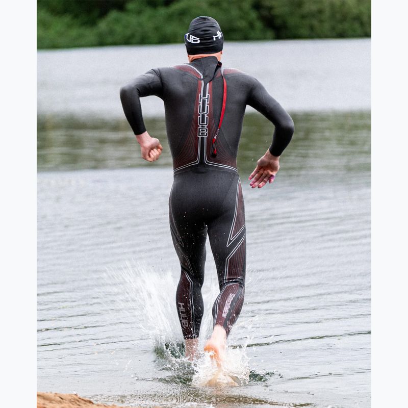 Men's triathlon wetsuit HUUB Aerious III 3:5 black/red 5