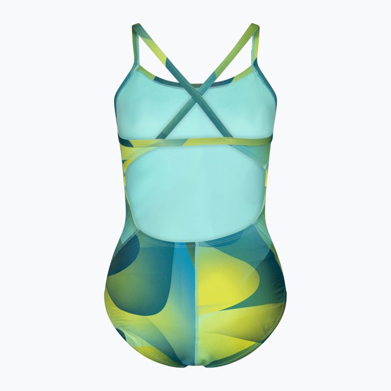 Nike Spectrum women's one-piece swimsuit green-blue NESSA019 2