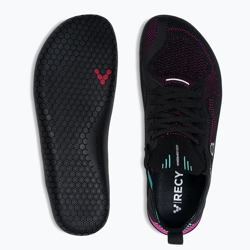Women's barefoot shoes Vivobarefoot Primus Lite Knit obsidian/ vibrant pink 5