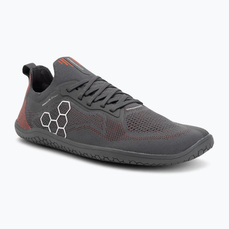 Menʼs barefoot shoes Vivobarefoot Primus Lite Knit obsidian/cherry tomato