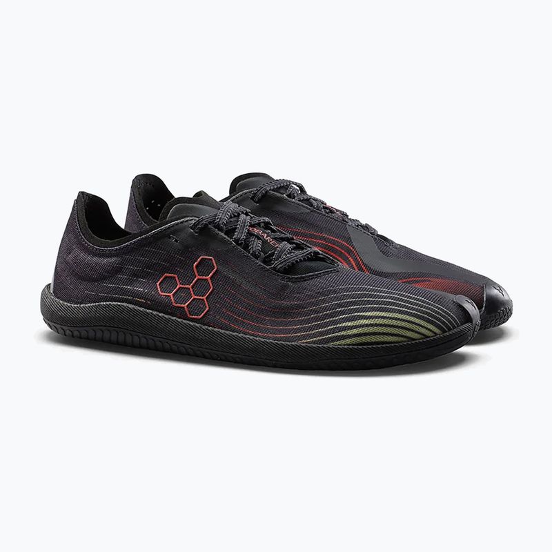 Men's barefoot shoes Vivobarefoot Primus Flow obsidian/cherry tomato 3