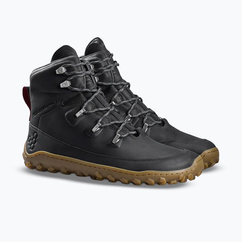 Men's barefoot shoes Vivobarefoot Tracker Leather obsidian 3