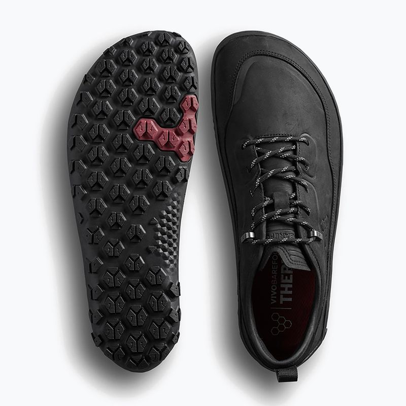 Men's barefoot shoes Vivobarefoot Tracker Leather Low obsidian 3
