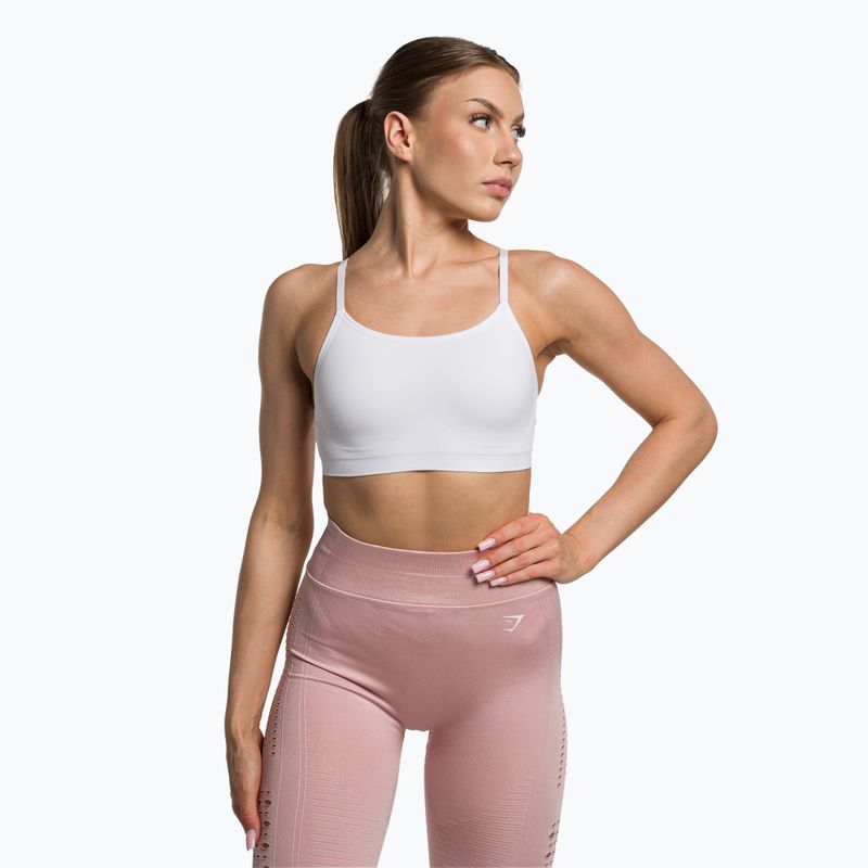 Gymshark Seamless Bralette High Neck fitness bra white