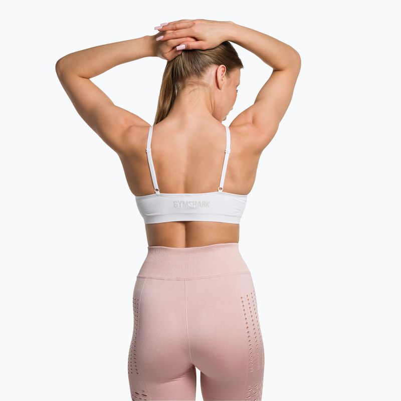 Gymshark Seamless Bralette High Neck fitness bra white 3