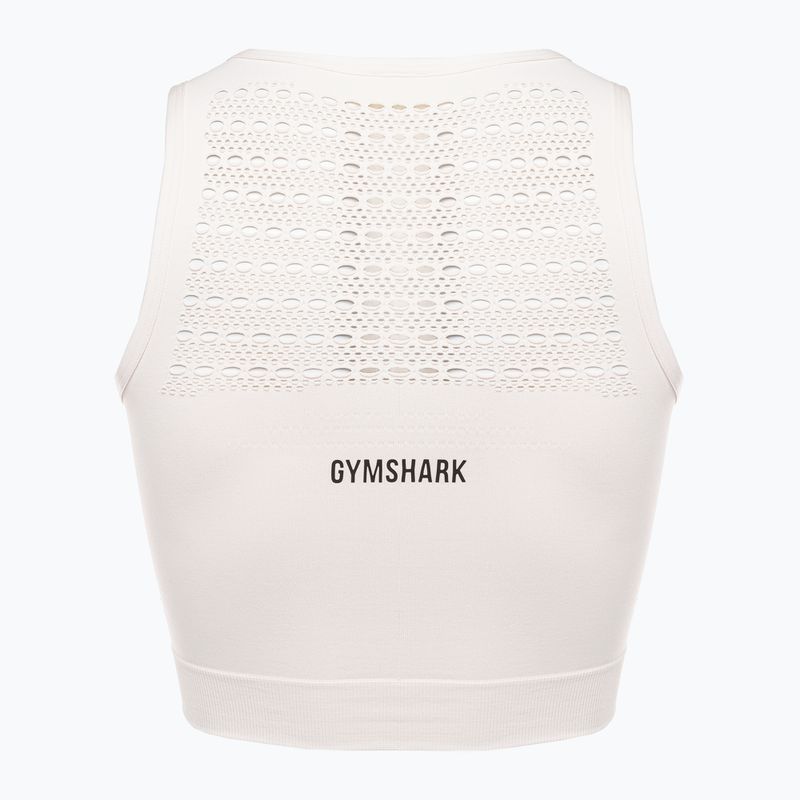 Women's Gymshark Energy Seamless Crop Top cream white 6