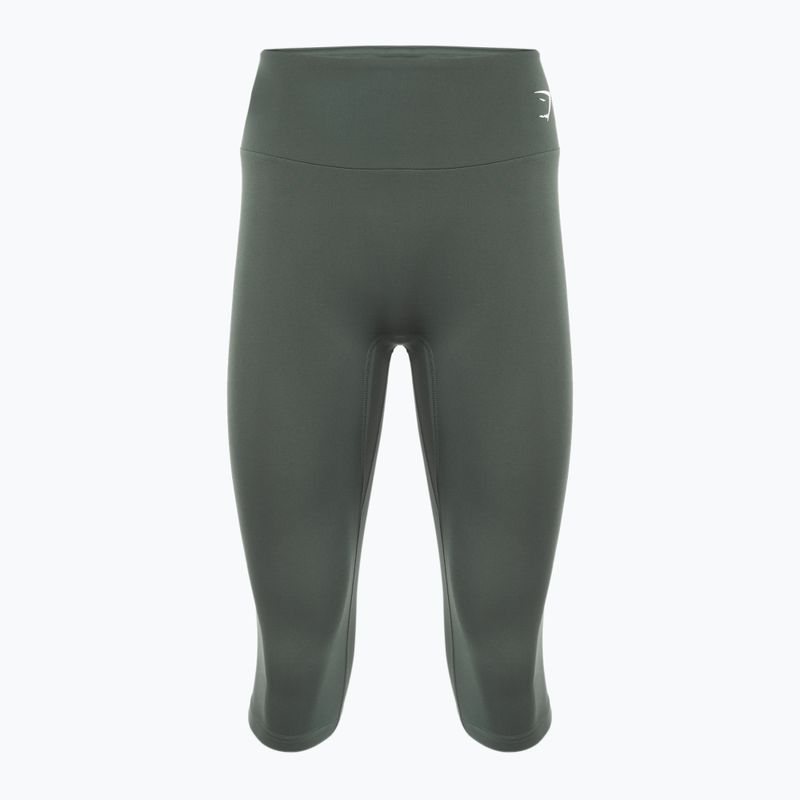 Women's Gymshark Training Cropped obsidian / green leggings