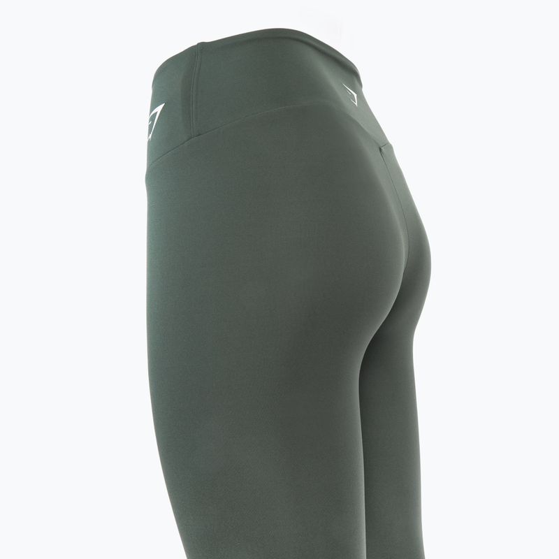 Women's Gymshark Training Cropped obsidian / green leggings 4