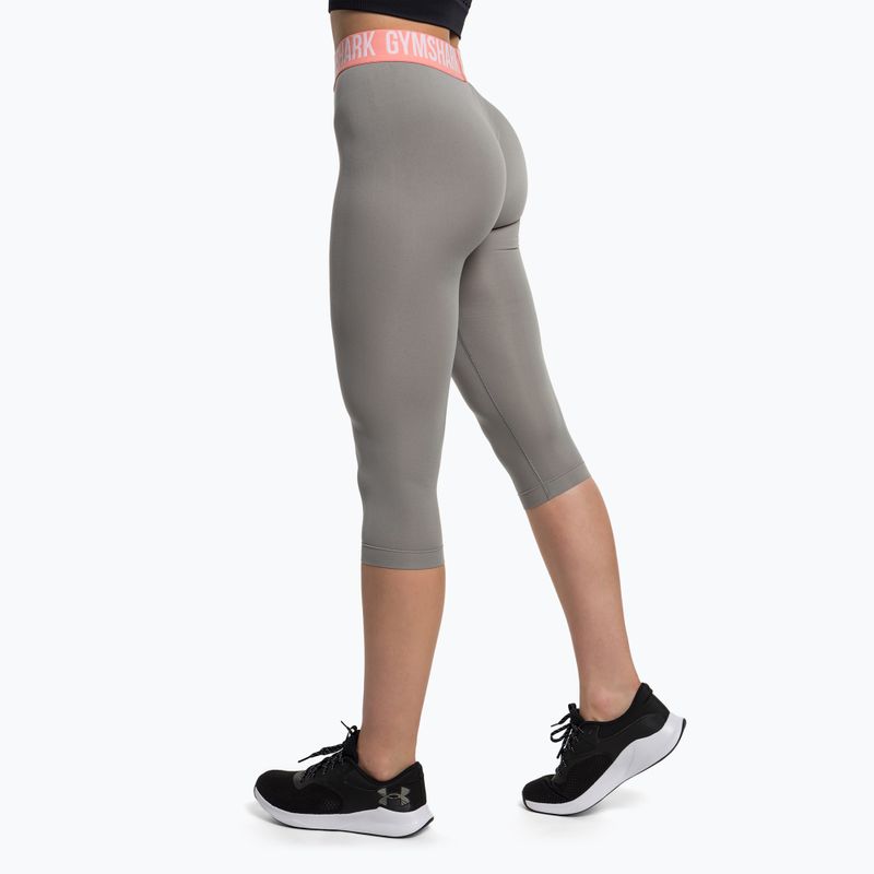 Women's workout leggings Gymshark Fit Cropped smokey grey 3