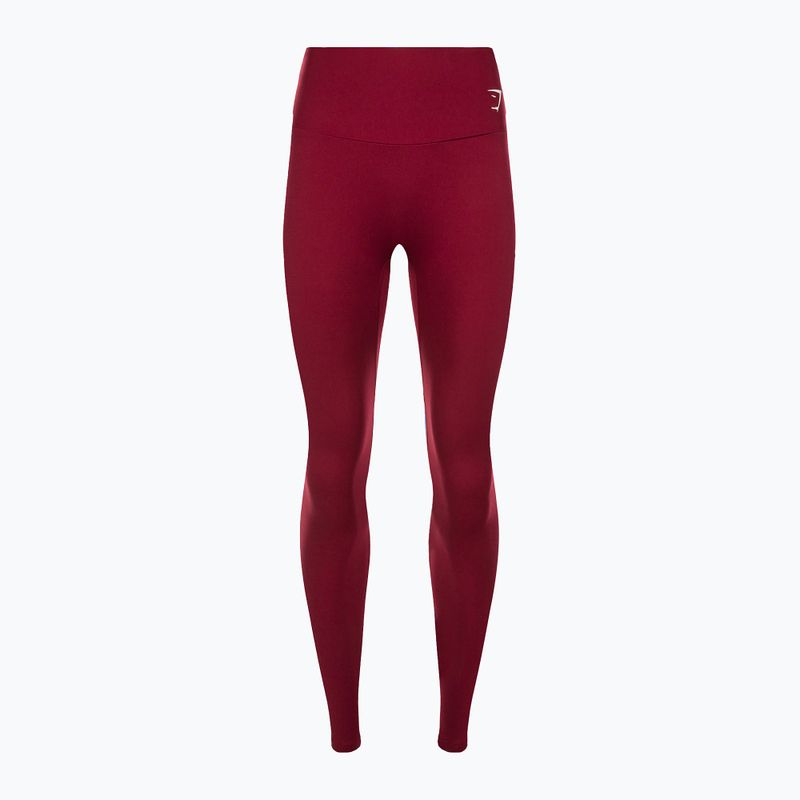 Women's Gymshark Training Full Lenght leggings burgundy/white 5