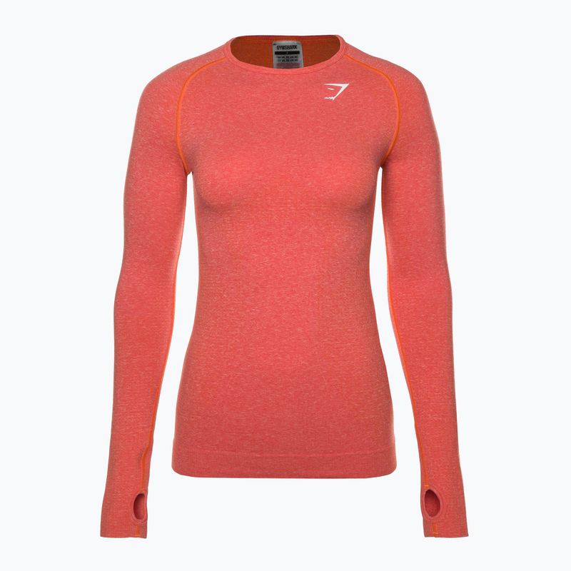 Women's training longsleeve top Gymshark Vital Seamless Top red/orange/white 5