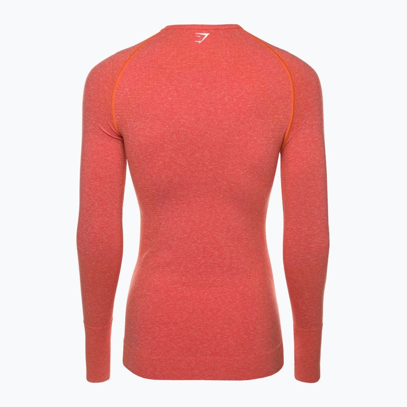 Women's training longsleeve top Gymshark Vital Seamless Top red/orange/white 6