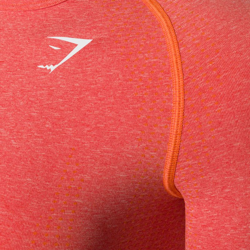 Women's training longsleeve top Gymshark Vital Seamless Top red/orange/white 7