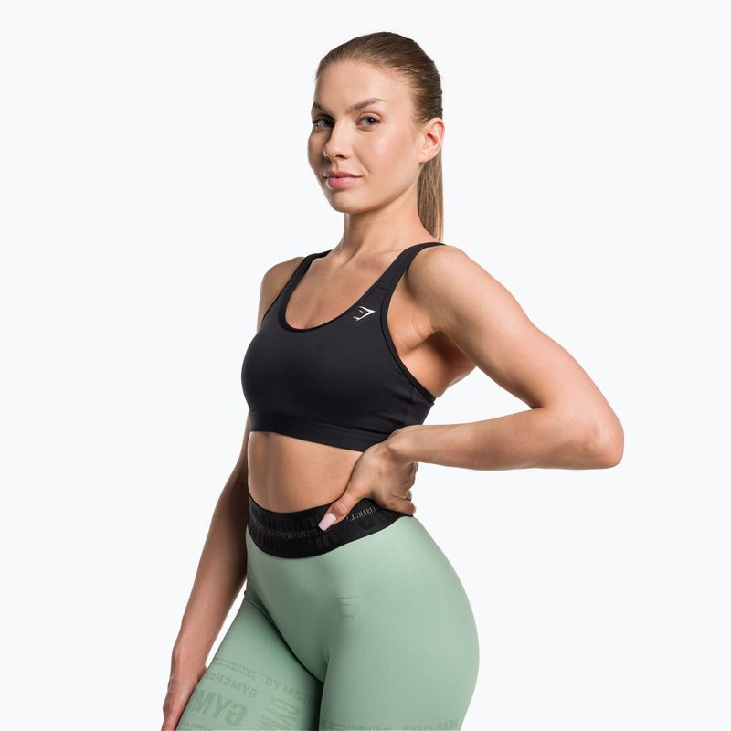 Gymshark Scoop Neck Training Sports fitness bra black