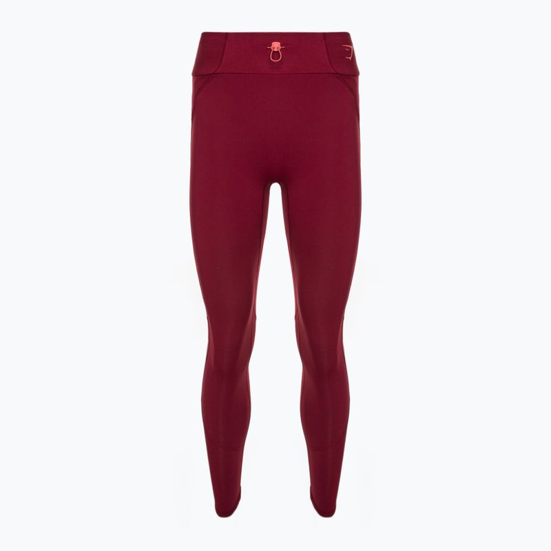 Women's training leggings Gymshark Pulse burgundy red 6