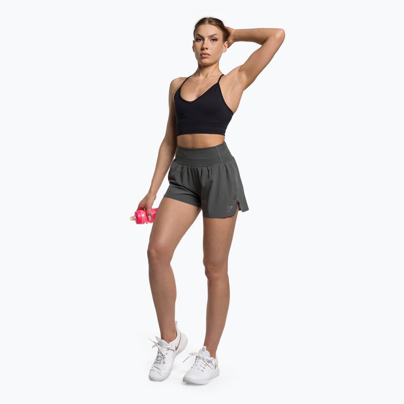 Women's Gymshark Speed dark/grey training shorts 2